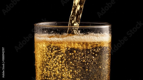 Wallpaper Mural Bubbles rise and shimmer in the golden liquid filling the glass. The scene captures the essence of refreshment, evoking a sense of cool satisfaction Torontodigital.ca