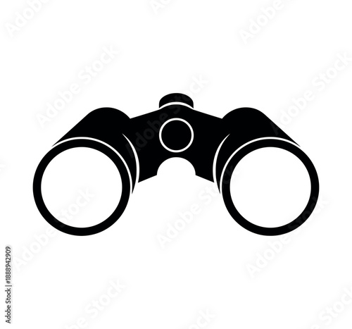 Binoculars vector icon for surveillance and observation scouting tool