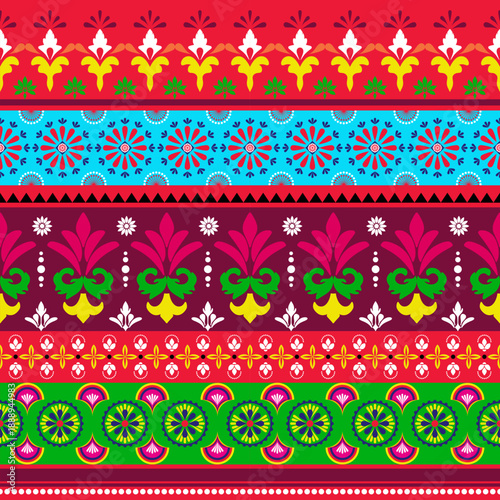 Floral Indian pattern style. floral pattern can be used in fabric design for clothing, textile, background, wallpaper, embroidery, wrapping, print