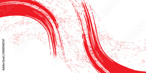 Red white brush stroke pattern car sticker abstract banner sporty lines red white color combination brush stroke pattern grunge motorsport racing design, Modern.