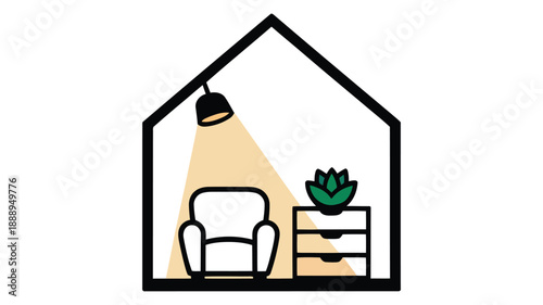 Open book with eyes and star illustration