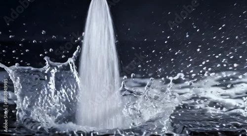 water splash on black background
