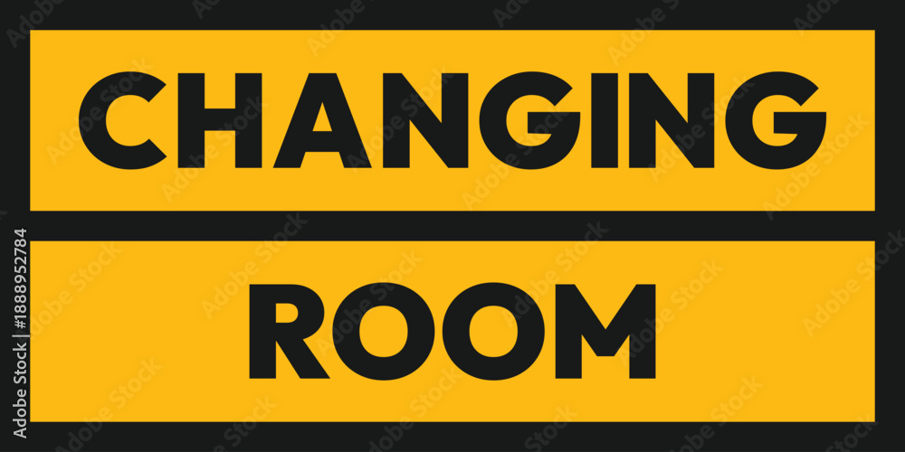 Fototapeta premium Background Symbol or icon for the words fitting room simple template. Changing room