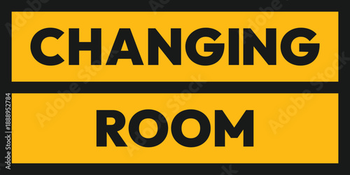 Background Symbol or icon for the words fitting room simple template. Changing room