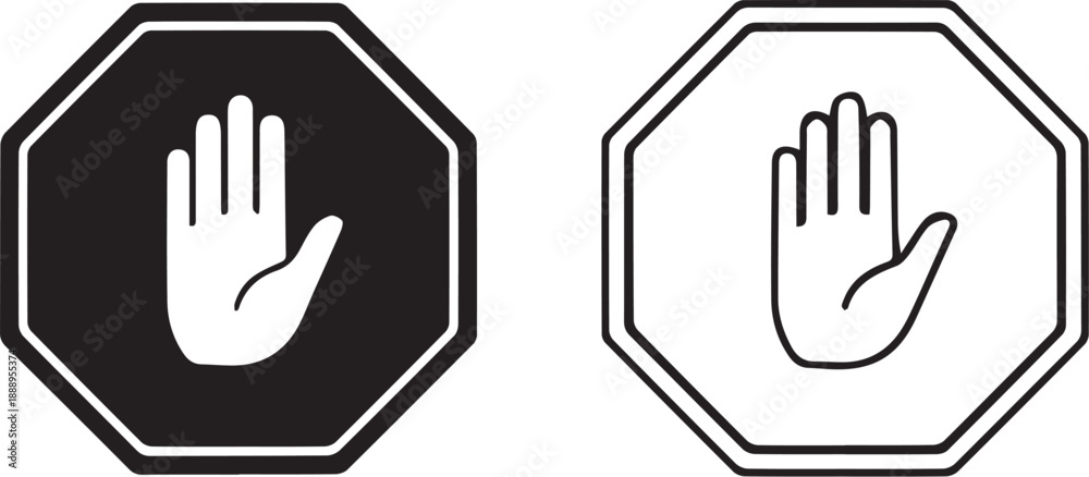 Obraz premium stop icon