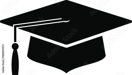 Graduation cap icon for academic achievements and diplomas