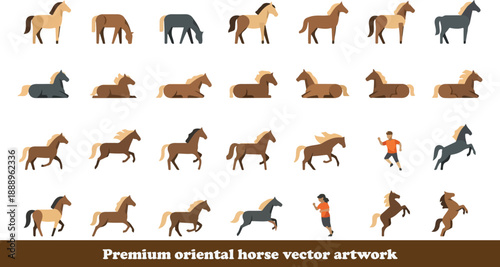 Vector collection featuring a set of wild and farm animal silhouettes including a horse, dog, and giraffe alongside a group of people silhouettes for nature and zoo illustrations