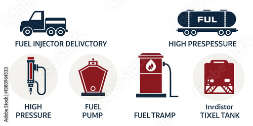 Fuel Injection System Components and Equipment Illustration