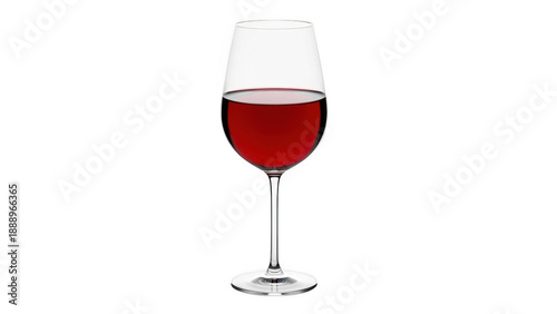 Red wine glass isolated on transparent background