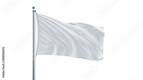 White flag on transparent background