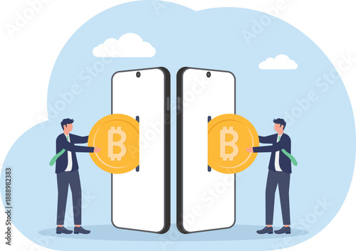 Cryptocurrency Market Trading with Professionals Trading Bitcoin via Phones