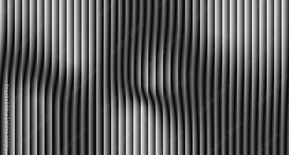 Obraz premium Distorted black and white stripes pattern