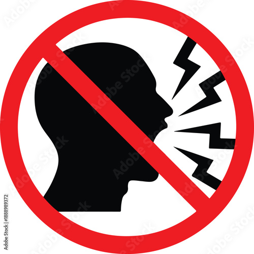 Keep quiet sign: illustrating the importance of silence in designated zones