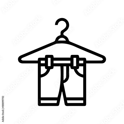 Clothing hanger with shorts