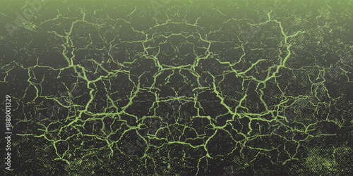 Minimalist Abstract Green Grunge Texture with ground cracks For Banner, Cover, and Flyer. vector Eps 10