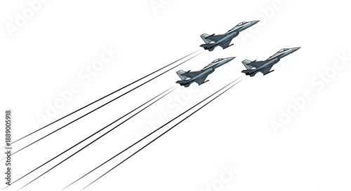 Four fighter jets flying in formation leaving smoke trails.