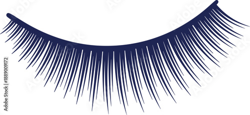 Minimal eyelash silhouette curved lash line beauty makeup cosmetic logo icon isolated vector illustration elegant salon branding design