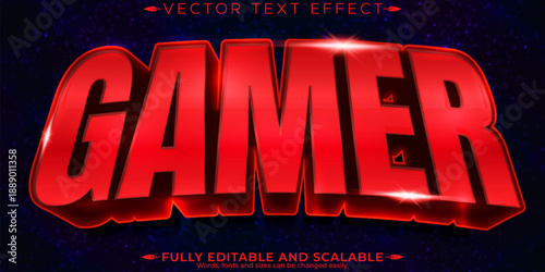 Game legend text effect, editable gaming and cyber text style