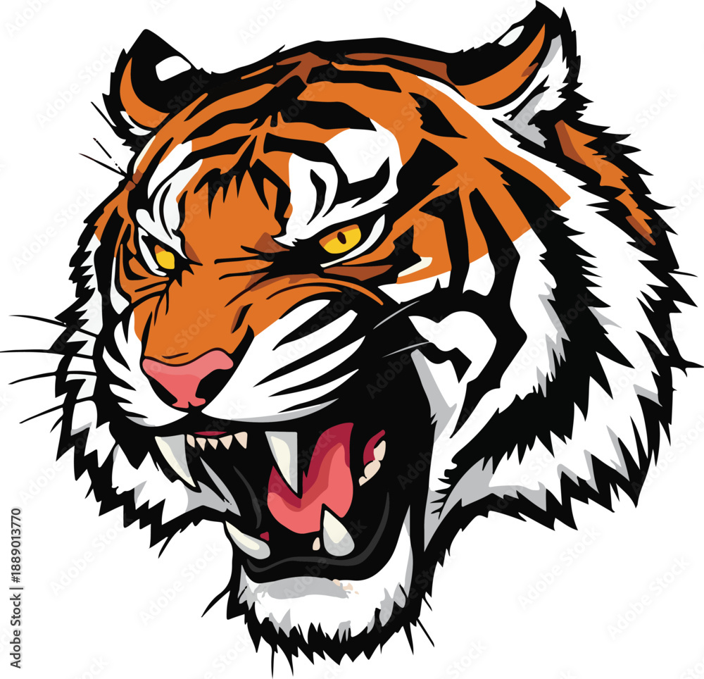 Fototapeta premium tiger head vector