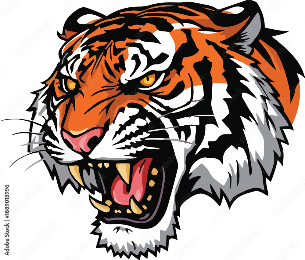Obraz premium tiger head vector