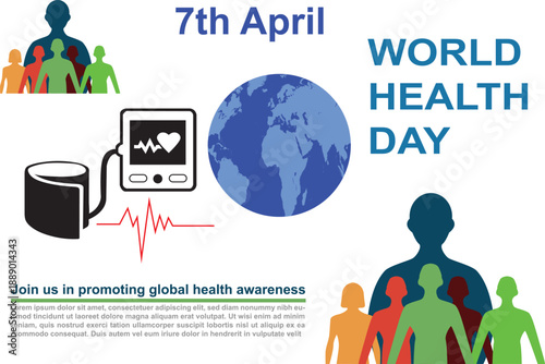 Global health awareness Vector banner Design
