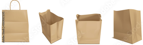 Empty food pouch isolated professional packaging presentation design vector