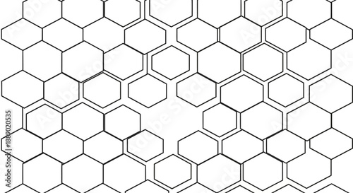 Abstract Hexagonal Pattern Background with Blank Space for Text and Design
