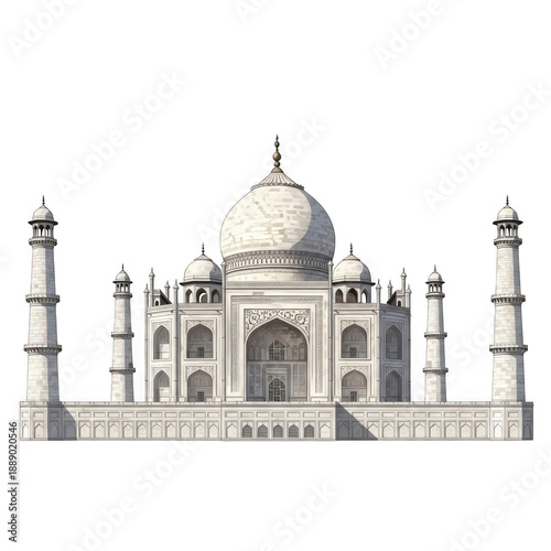 Taj mahal isolated on transparent background