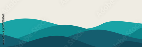 Sea waves layered vector background illustration and sea beach vector illustration.