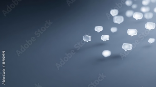 Online and offline speech bubble icons floating, digital connectivity concept