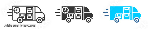Delivery icon set multiple style collection	
