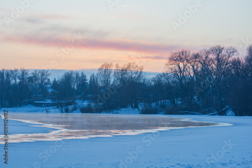 Wallpaper Mural winter landscape with snow Torontodigital.ca
