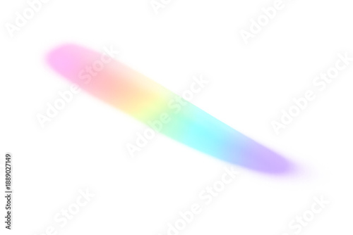 Vibrant gradient light beam isolated on transparent background