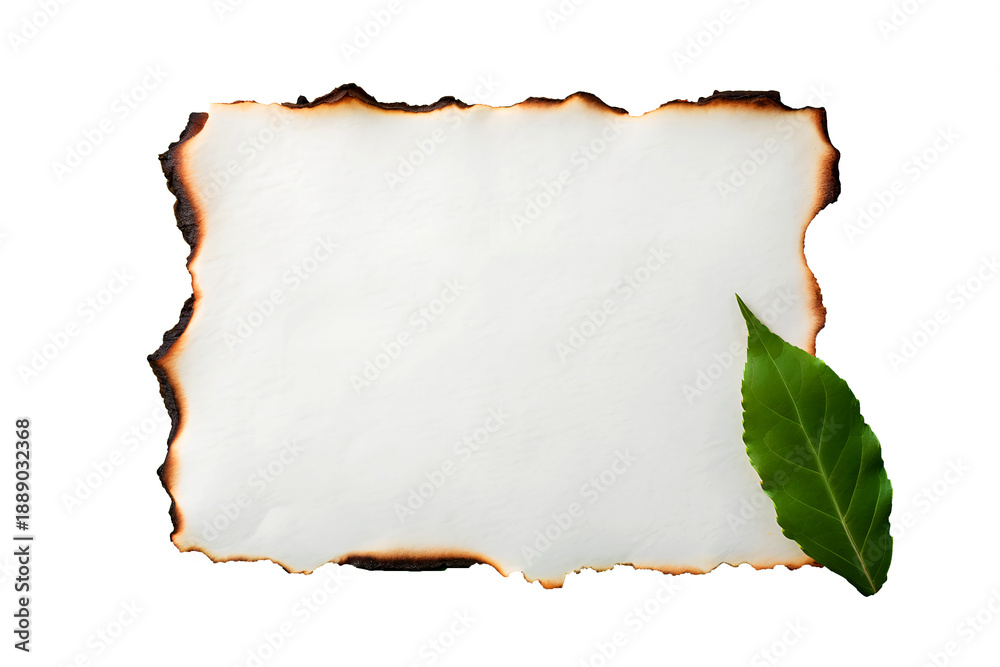Fototapeta premium Collection of Burnt and Cracked Paper Piece with Rough Edges Isolated on Transparent Background