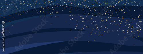 Magic abstract color shining bokeh on color background. Frame with lights and sparks glitter glowing effect. Lens flare Christmas or New Year holiday card.