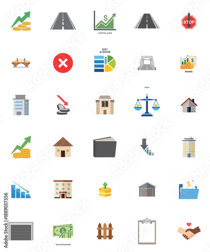 Financial Icons Capital Gain