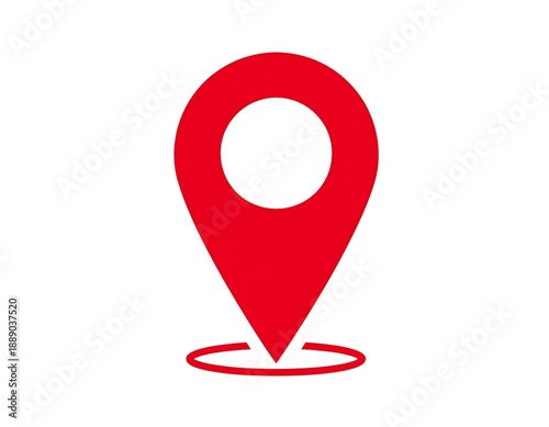 A simple, red-colored map marker icon set against a clean white background. It's a pin with a circle Free Download A simple, red-colored map marker icon set against a clean white background. It's a pin with a circle - GFXLoad