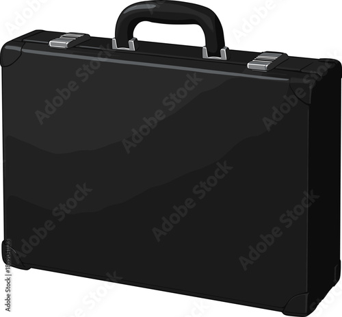 黒のアタッシュケースのイラスト