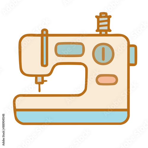 Sewing Machine Icon Simple Design Element.