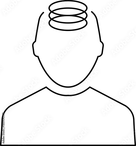 Stress, depression black silhouette Emotions line icons set isolated on white. Nervous breakdown, heaviness, neurasthenia pictograms collection. Frustration. Headache vector