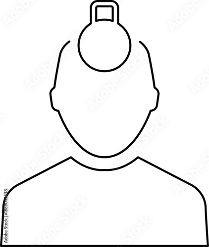 Stress, depression black silhouette Emotions line icons set isolated on white. Nervous breakdown, heaviness, neurasthenia pictograms collection. Frustration. Headache vector