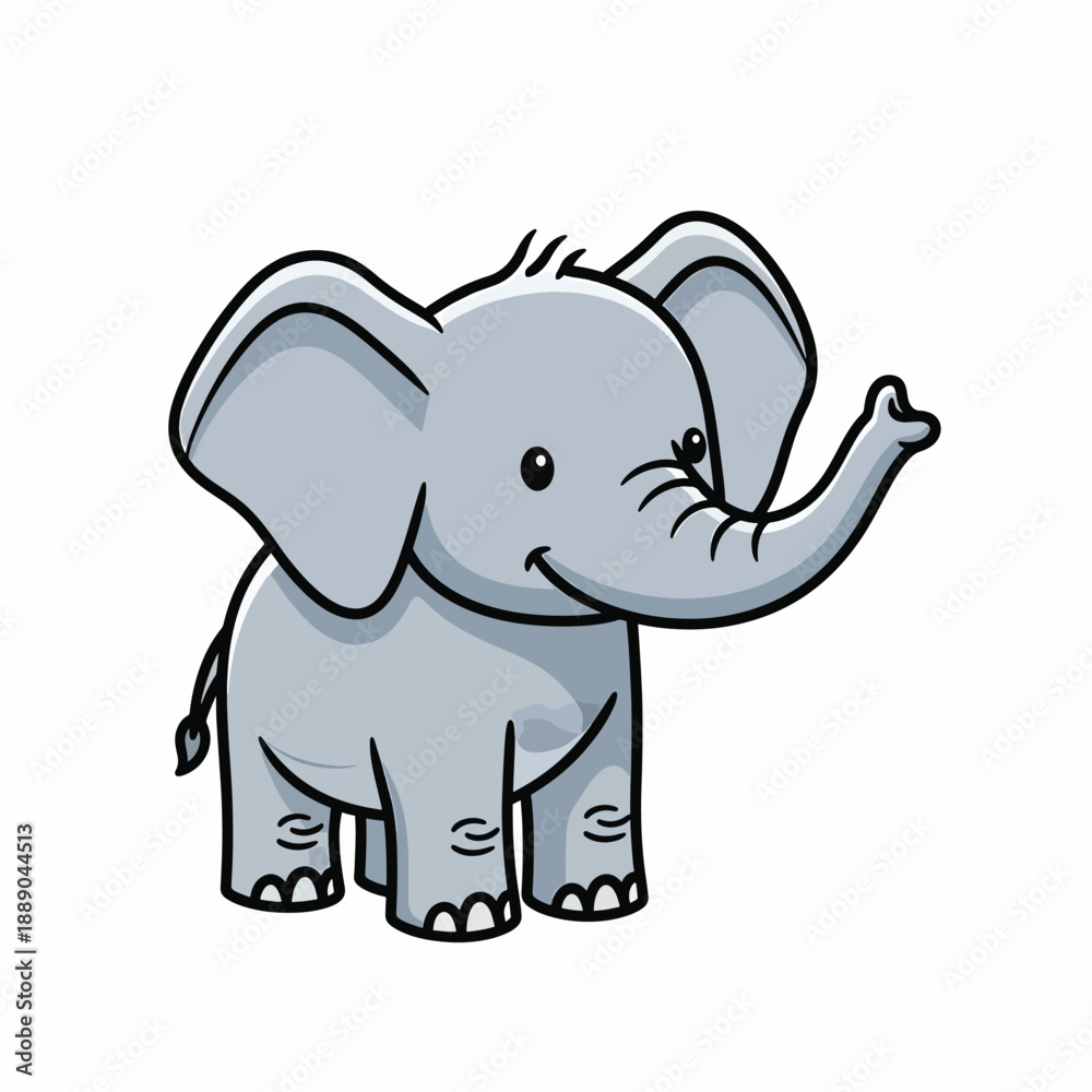Obraz premium Happy Cartoon Elephant