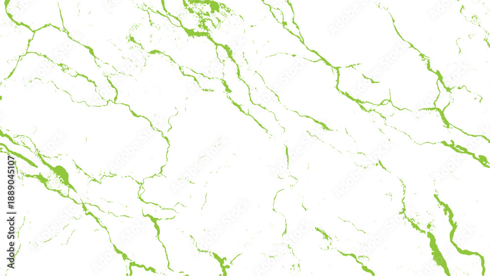 Fototapeta premium Green cracks on white background texture pattern