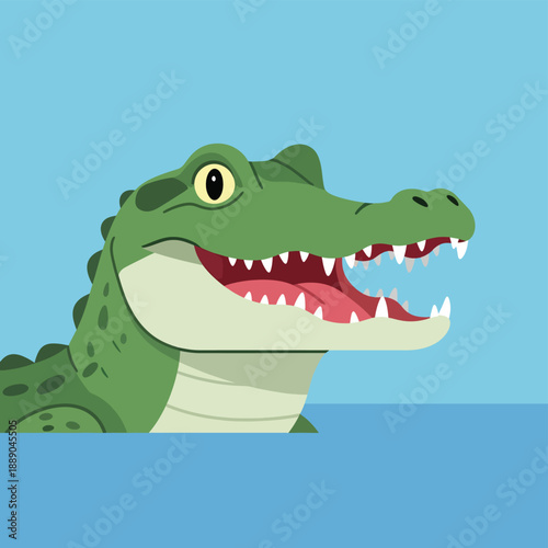 Crocodile Head in Water