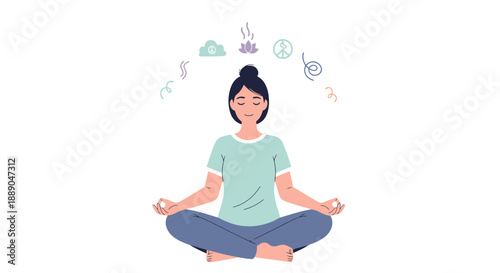Woman Practicing Meditation and Mindfulness