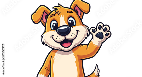 Friendly Cartoon Dog Character