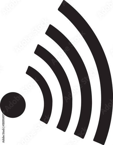 Wireless signal icon illustration on transparent background for web and mobile applications use