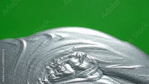 Dynamic Metallic Texture, Abstract Art, Studio Setting, Digital Illustration, Vivid Colors, Close-up View, Creativity