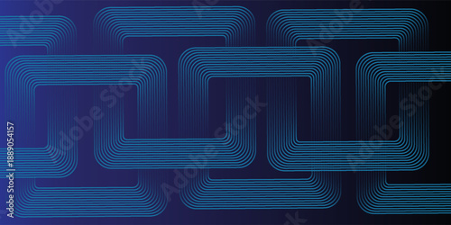 Modern shiny blue rounded square lines pattern for poster, cover, banner, presentation, website, flyer. Modern Trendy design in vector Illustration