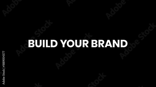 Build Your Brand Breaking Glitch Text Animation 4K for Branding Campaigns and Business Growth